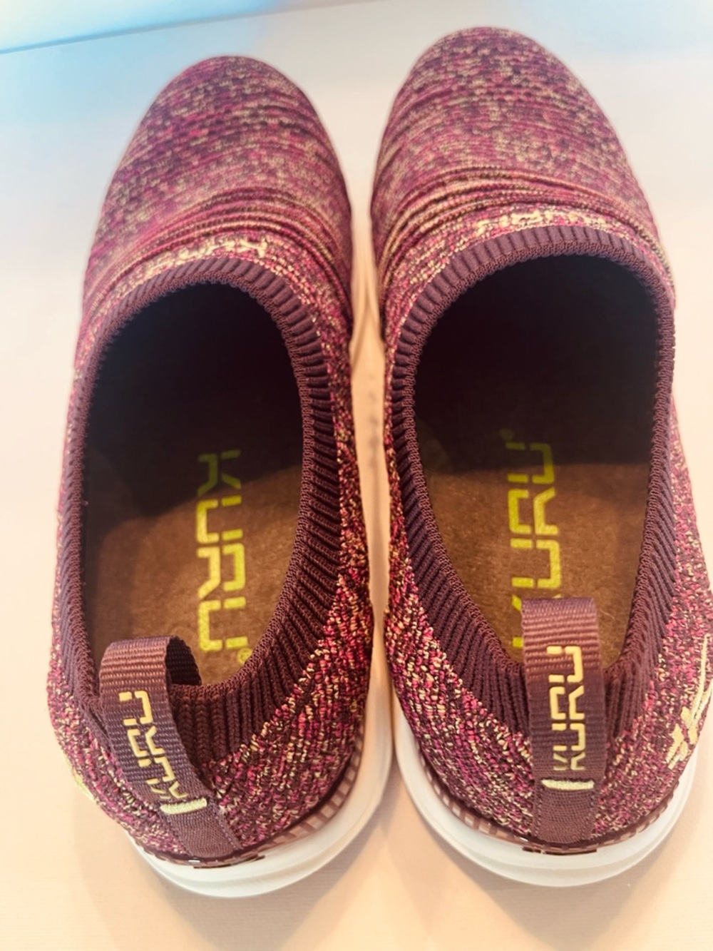 KURU STRIDE NOVA KNIT KURUCLOUD FOAM SLIP ON WOMENS SIZE 7.5 PURPLE CONFETTI - Picture 14 of 17